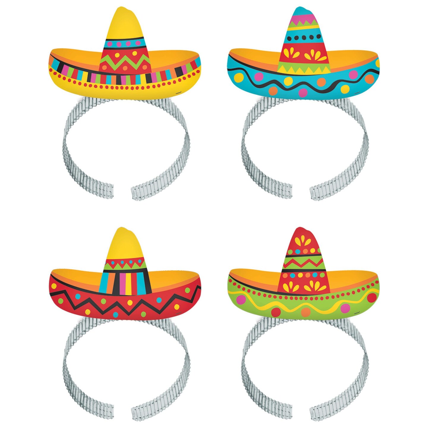 Amscan Sombrero Headbands Fiesta Cinco De Mayo 8 count (pack of 2)