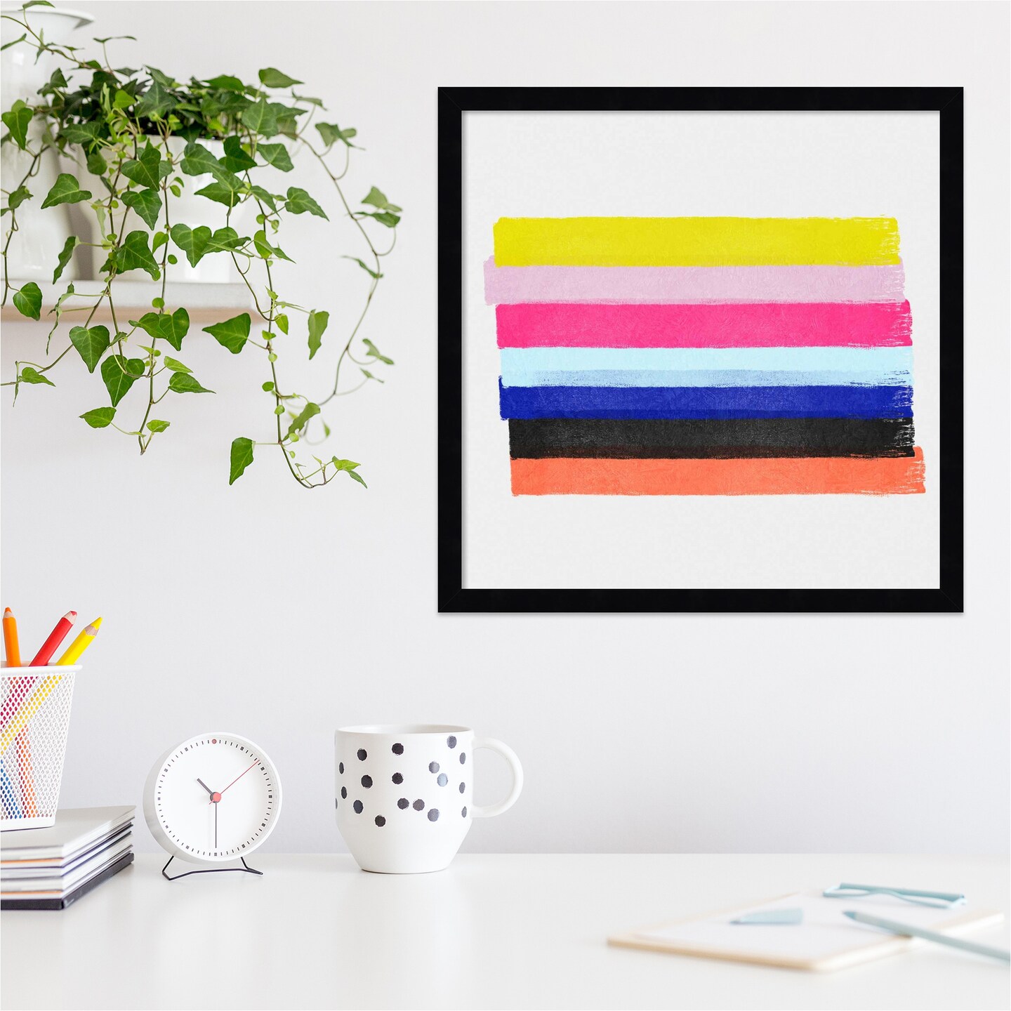 Linear Illusions III by Christine Essue Wood Framed Wall Art Print