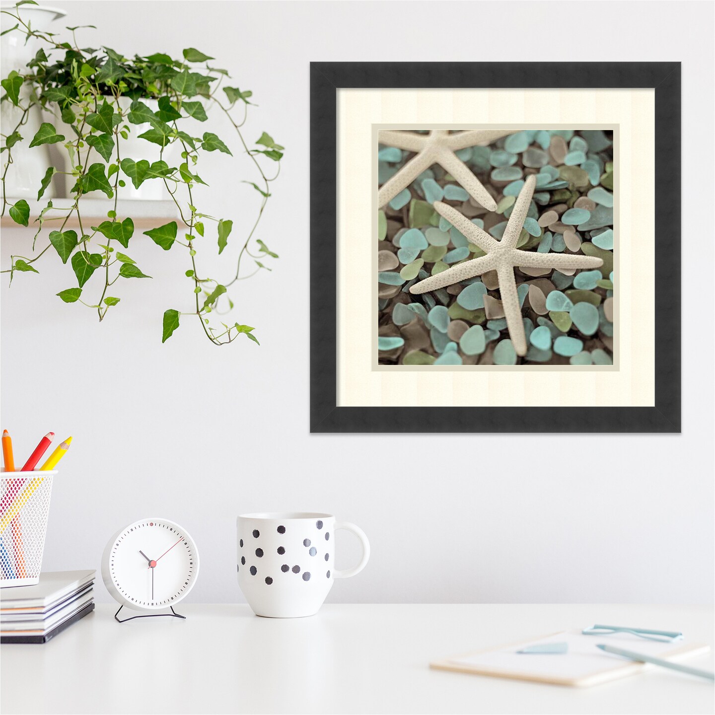 Aquatic 1 by Alan Blaustein Wood Framed Wall Art Print 18 in. W x 18 in. H