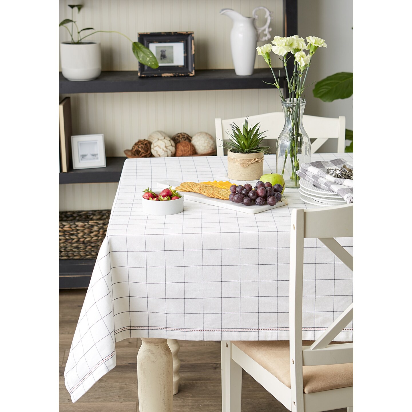 DII Kitchen Windowpane Tablecloth 60X84 Fabric Tablecloths Michaels