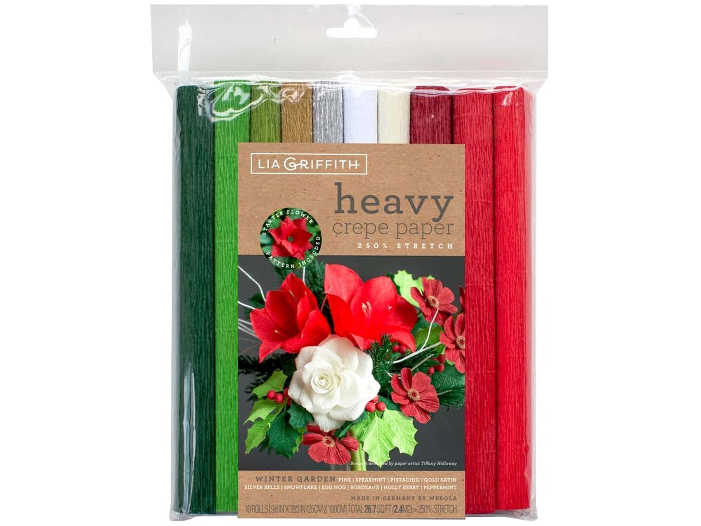 Werola Lia Griffith Crepe Paper Heavy 10 pc Winter Garden