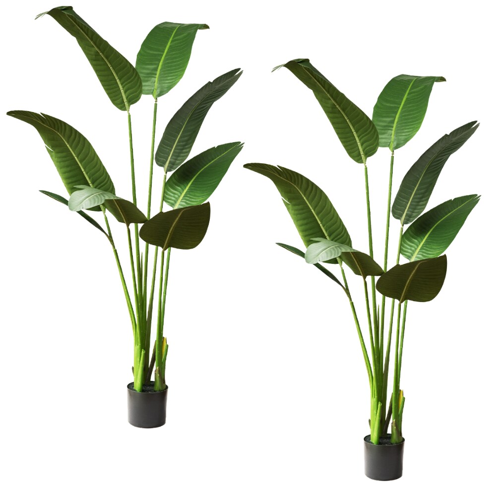 60" Bird of Paradise Artificial Plant for Living Room Décor (2 Pack)