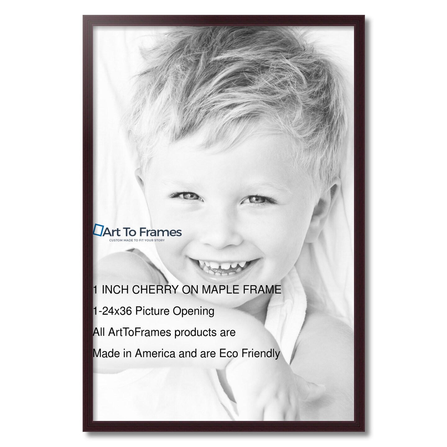 ArtToFrames 24x36 Inch Picture Frame, This 1 Inch Custom Wood Poster Frame is Available in Multiple Colors, Great for Your Art or Photos - Comes with 060 Plexi Glass and Corrugated Backing (A9RO)