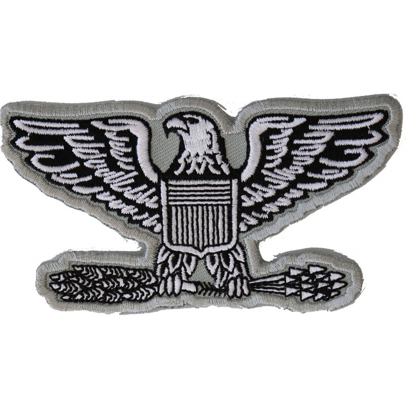 Patch, Embroidered Patch (Iron-On or Sew-On), Colonel Eagle Military Insignia, 4" x 2"