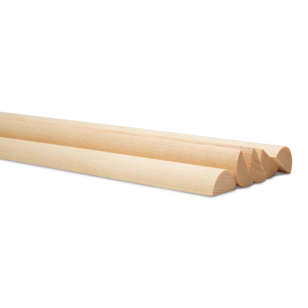 Split Wood Dowel Rods, Multiple Sizes Available, Unfinished for DIY Refacing | Woodpeckers