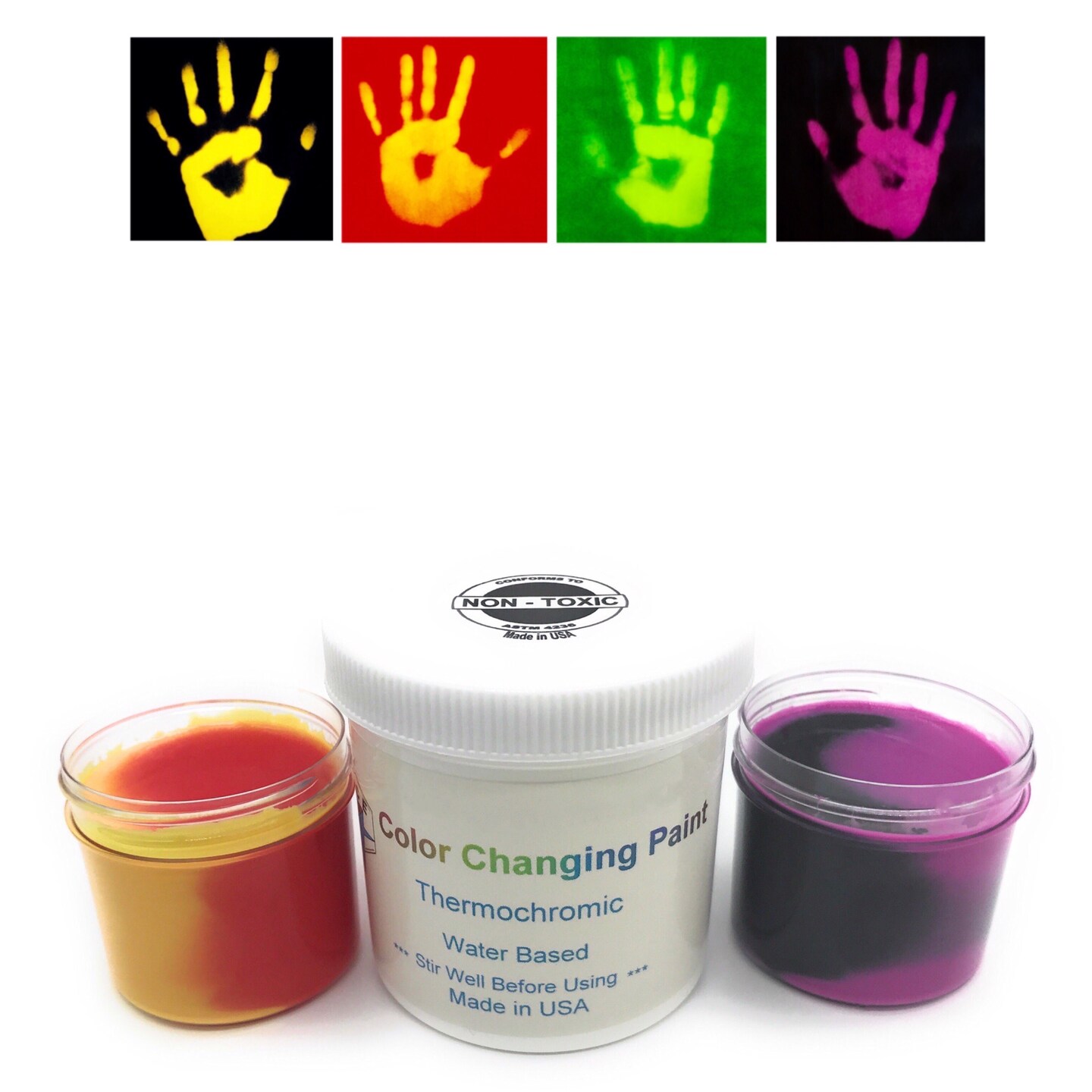 Temperature Activated Color Changing Thermochromic Paint Heat &#x26; Cold Reactive