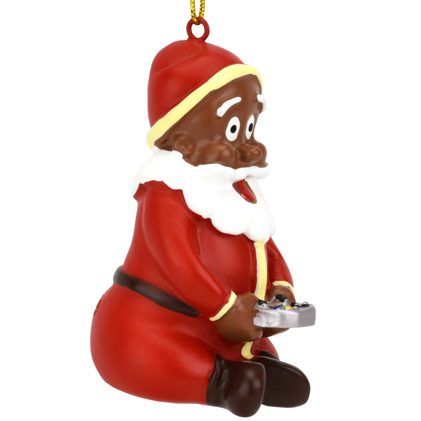 Gamer Santa Claus Video Gaming Christmas Ornament - Dark Tone