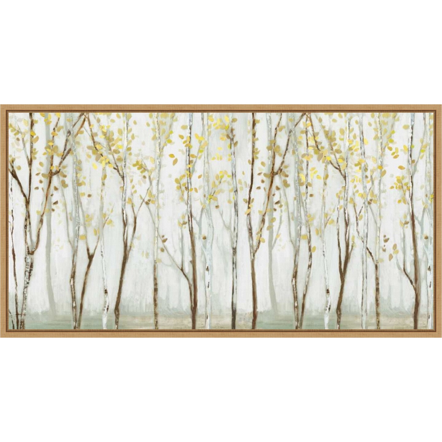 Long landscape by Allison Pearce 27-in. W x 14-in. H. Canvas Wall Art Print Framed in Natural