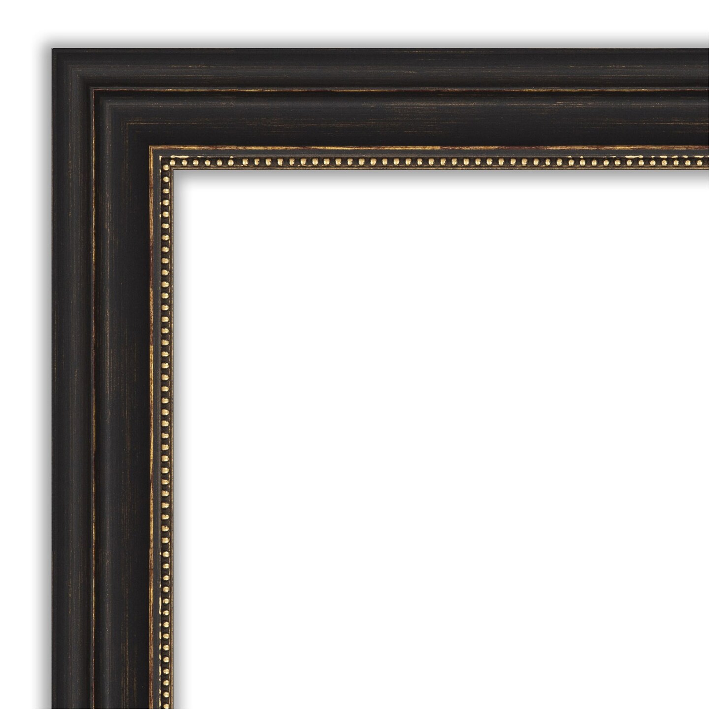 Amanti Art Non-Beveled Wall Mirror, Accent Bronze Narrow Frame