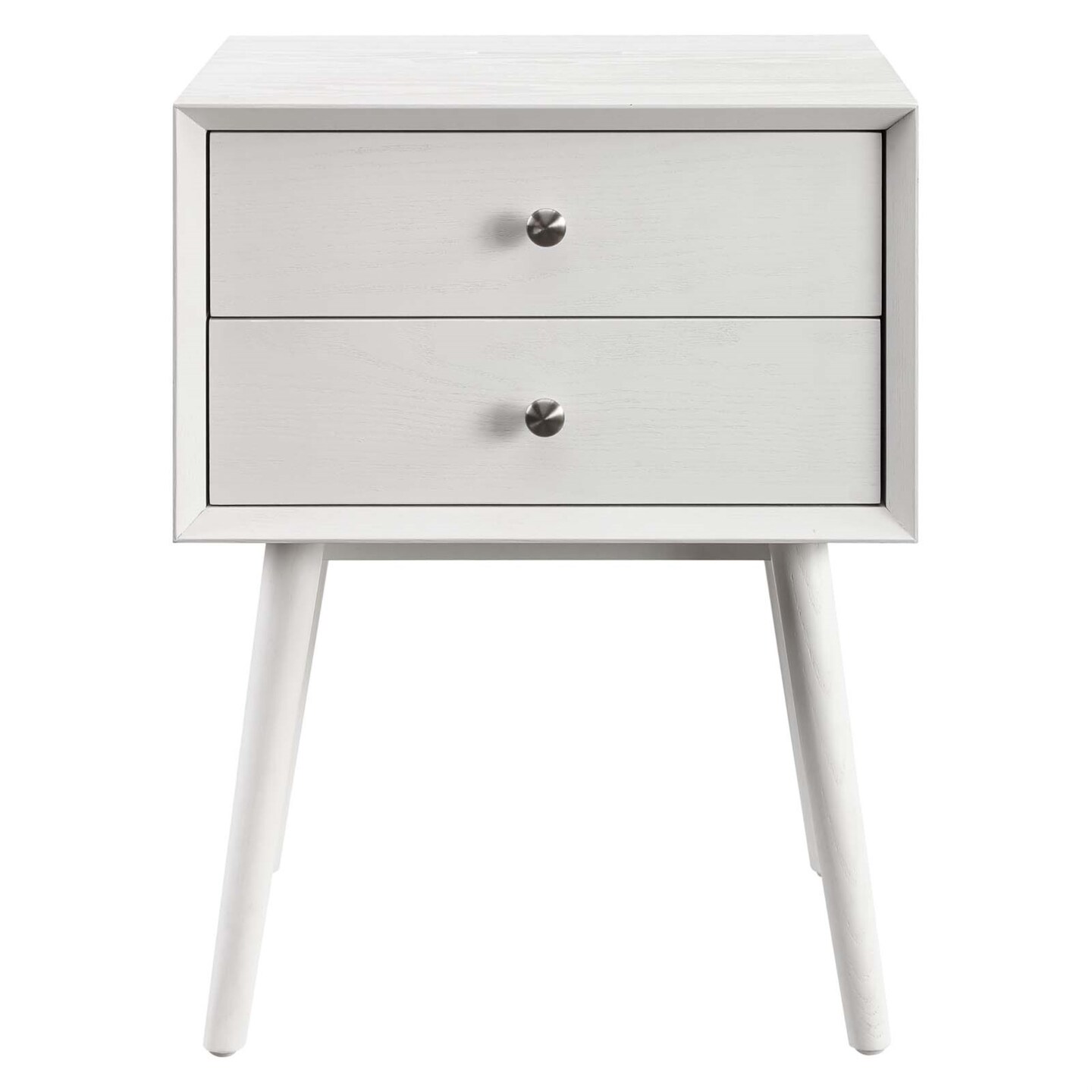 Ember Wood Nightstand With USB Ports White White | Accent Furniture ...