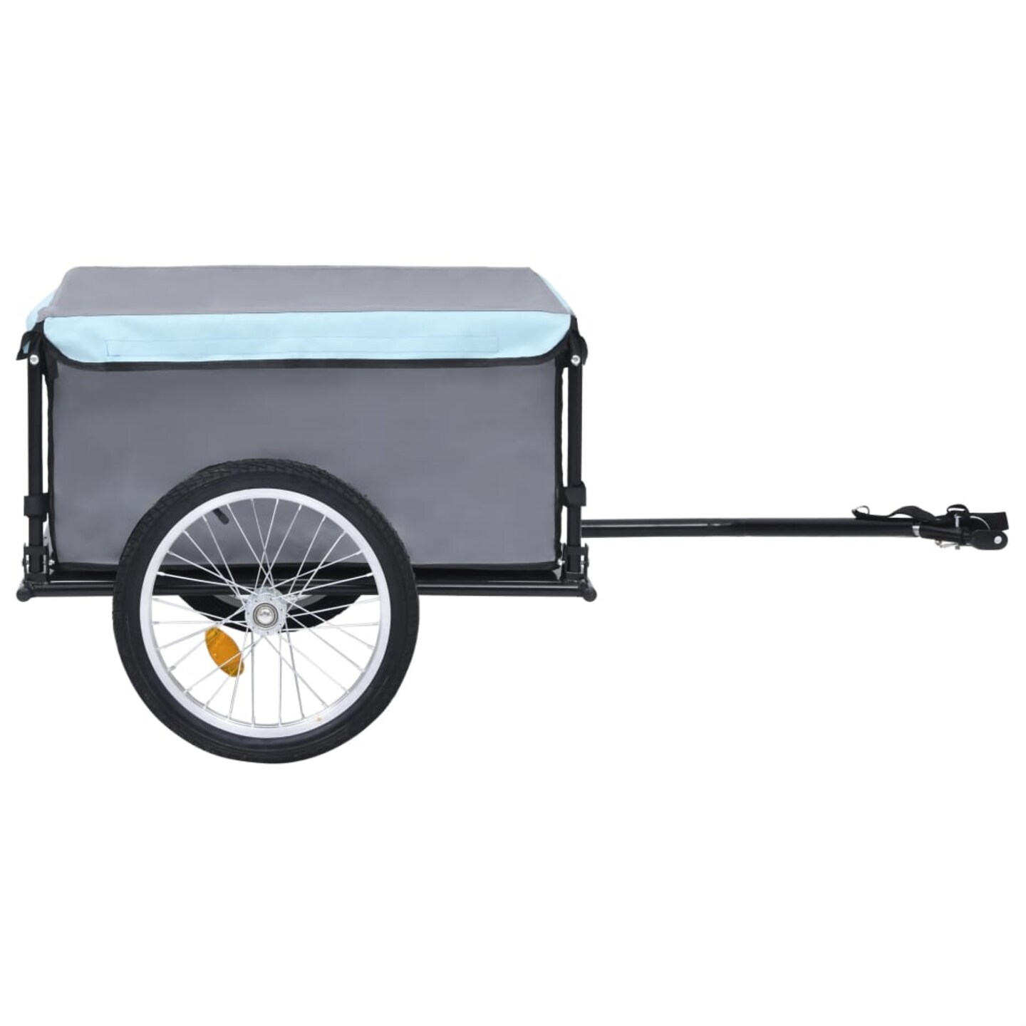 vidaXL Bike Cargo Trailer Black and Blue 143.3 lb Accent Furniture
