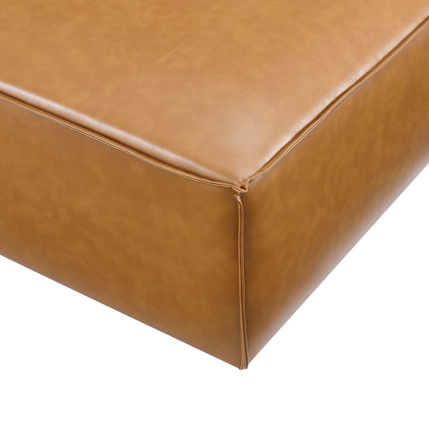 Restore Vegan Leather Ottoman Tan Ottomans Michaels