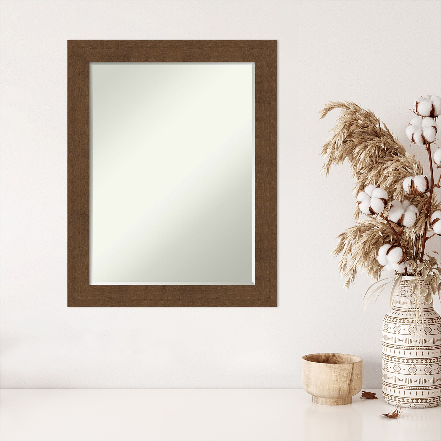 Petite Bevel Wood Wall Mirror, Carlisle Frame