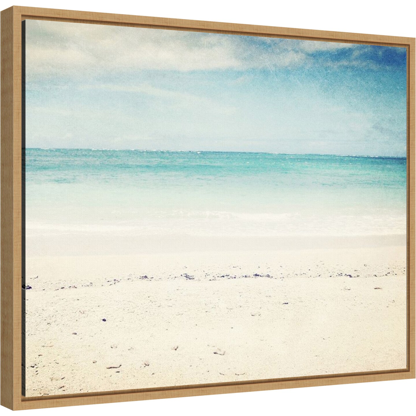 In the Clear (Beach) by Lupen Grainne 20-in. W x 16-in. H. Canvas Wall Art Print Framed in Natural