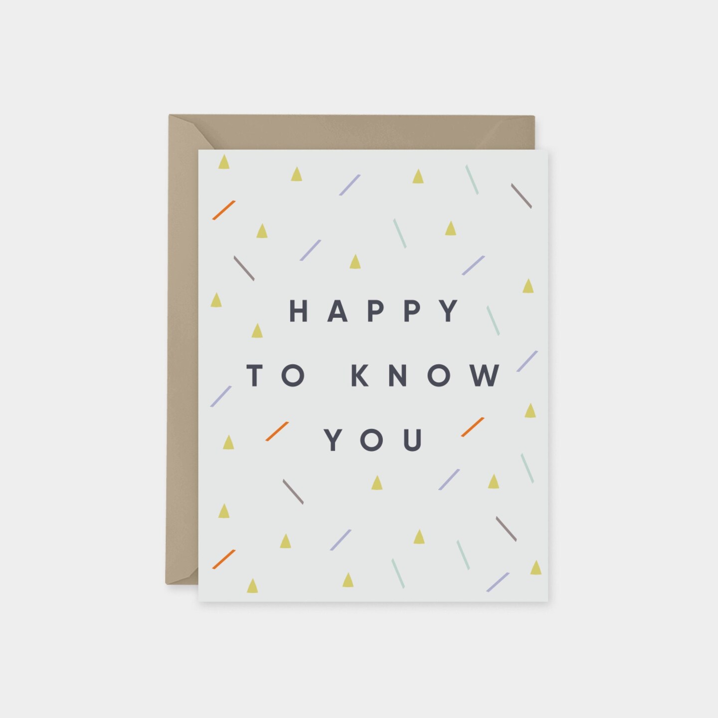 Happy to Know You Card, Colorful Modern Friendship Card, Confetti ...