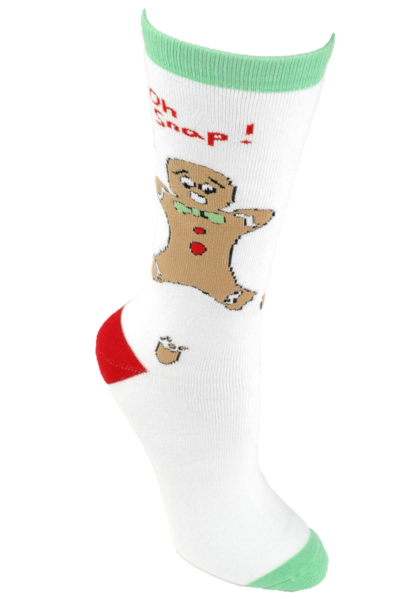 Unisex Adult - Oh Snap! Funny Gingerbread Man Christmas Socks