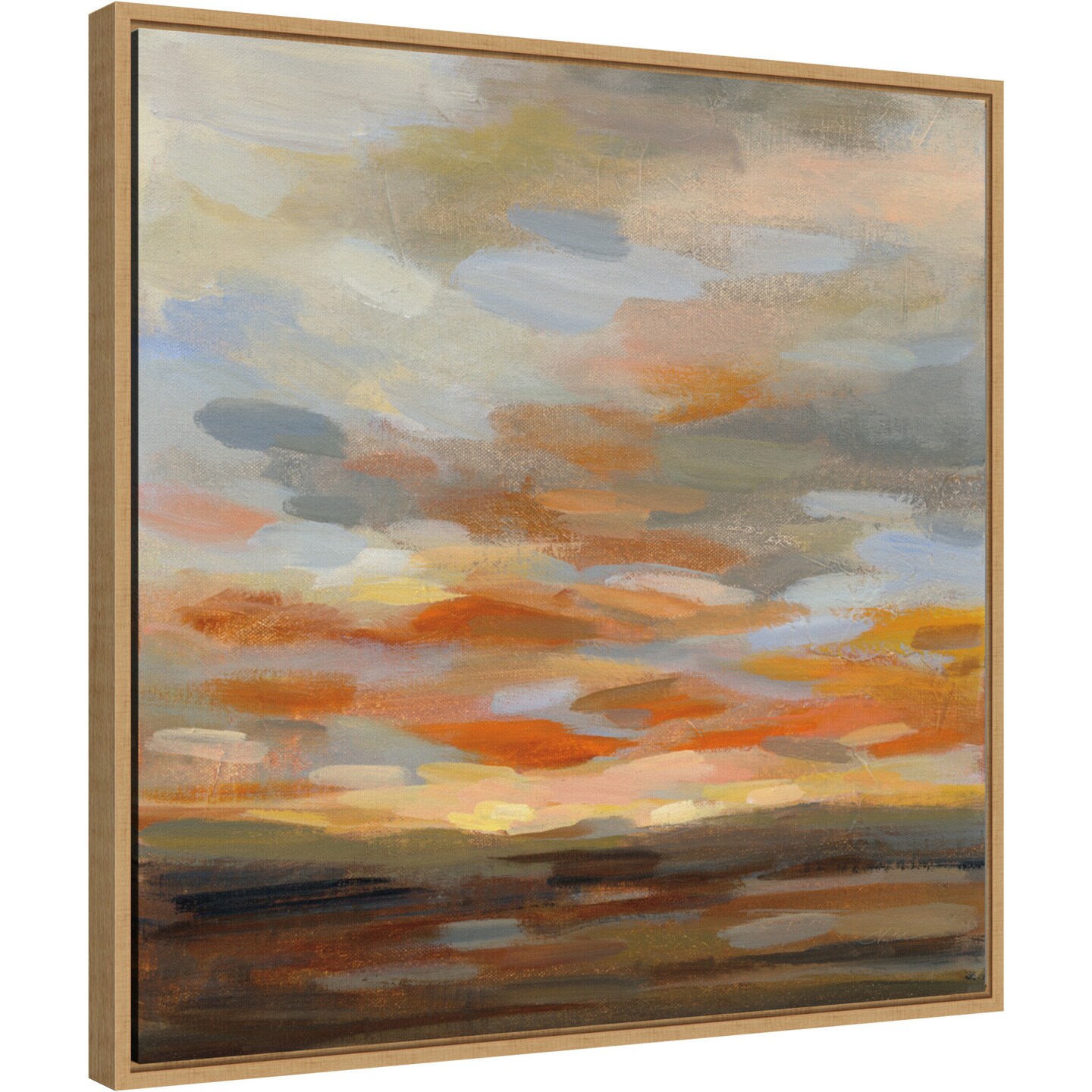 High Desert Sky II by Silvia Vassileva 22-in. W x 22-in. H. Canvas Wall Art Print Framed in Natural