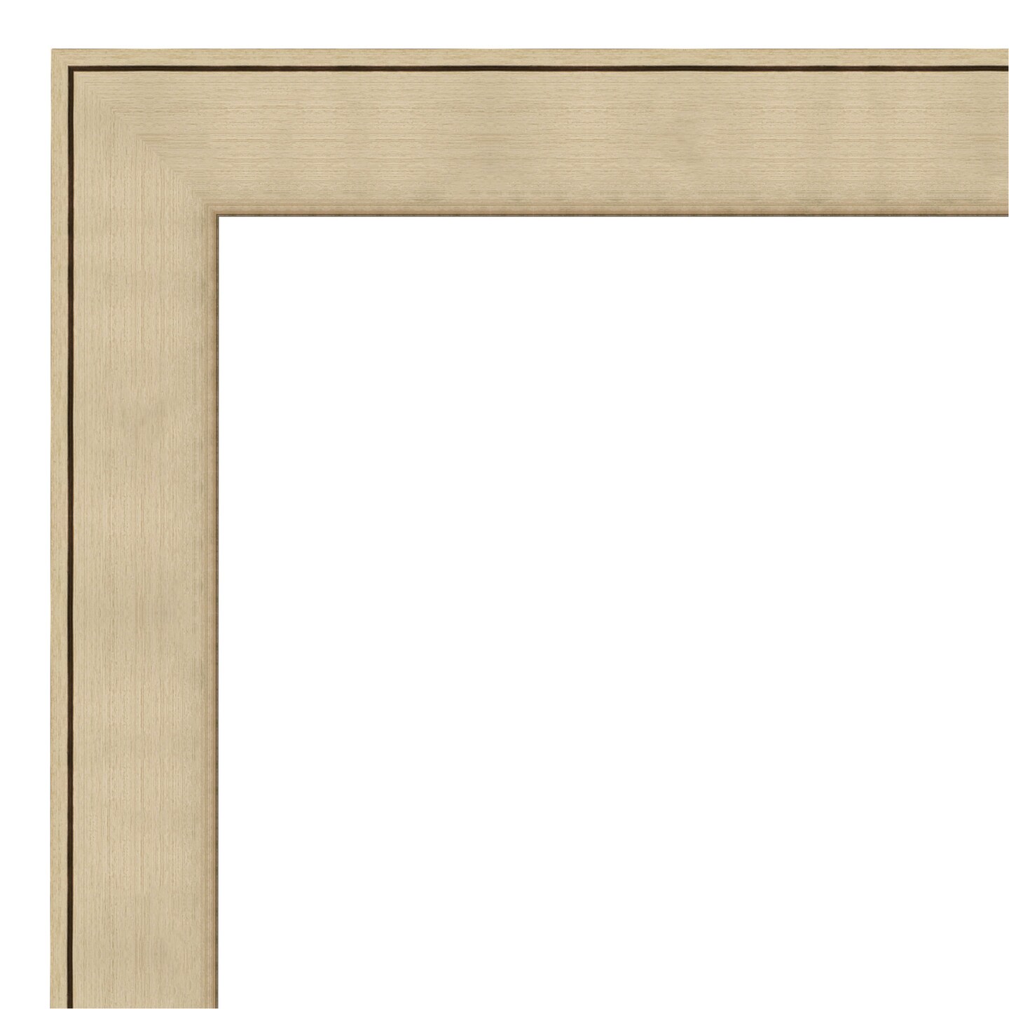 Amanti Art Non-Beveled Wall Mirror, Classic Honey Silver Frame