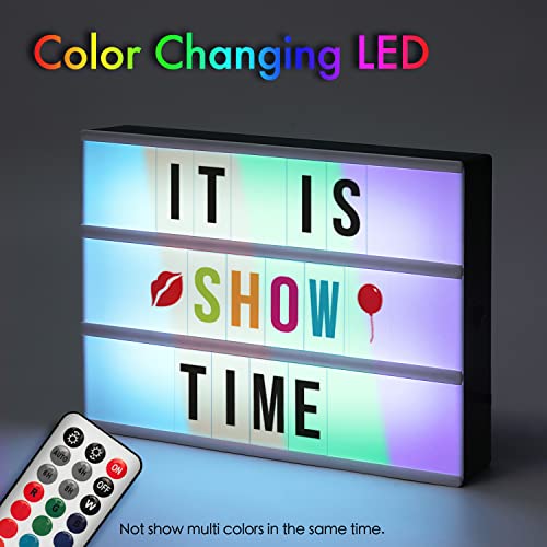 AGM Light Up Box, LED A4 Size Cinematic Light Box with 90 Letters