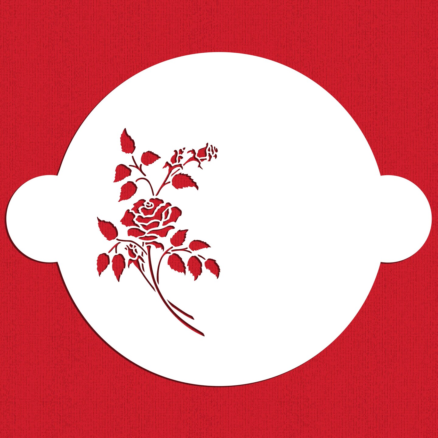 Rose Spray Cake Stencil | C156 by Designer Stencils | Cake Decorating Tools | Baking Stencils for Royal Icing, Airbrush, Dusting Powder | Reusable Plastic Food Grade Stencil for Cakes | Easy to Use & Clean Cake Stencil