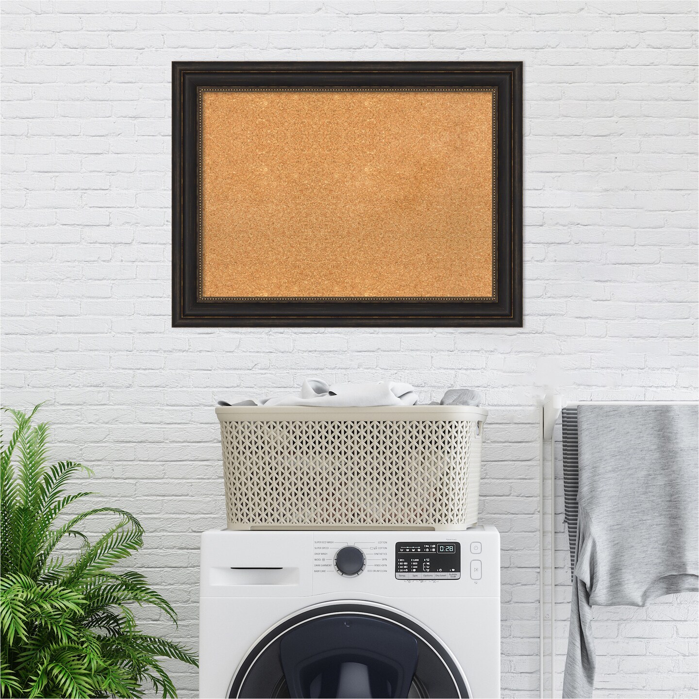 Cork Board, Accent Bronze Frame Bulletin Board, Organization Board