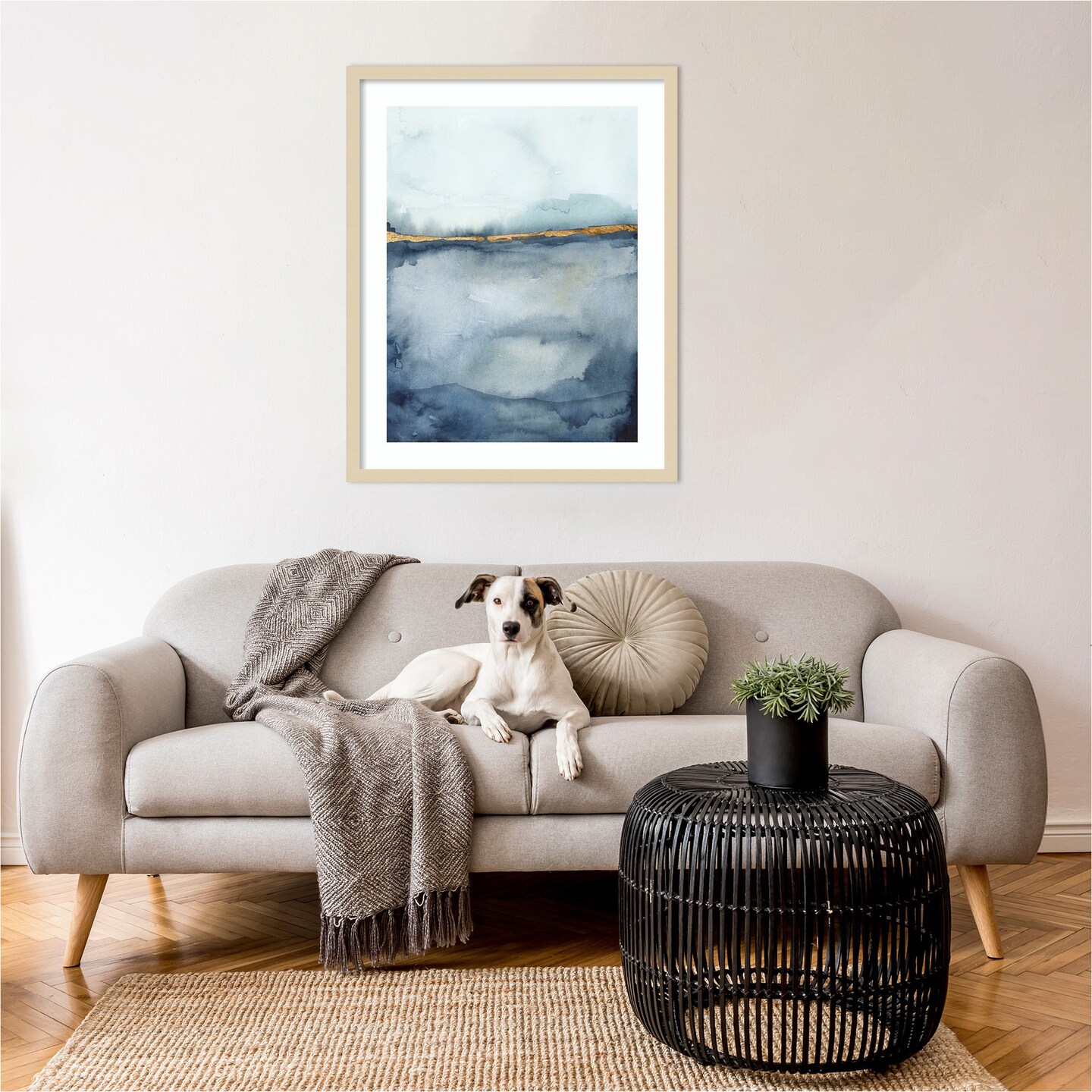 Coastal Horizon II by Victoria Borges Wood Framed Wall Art Print