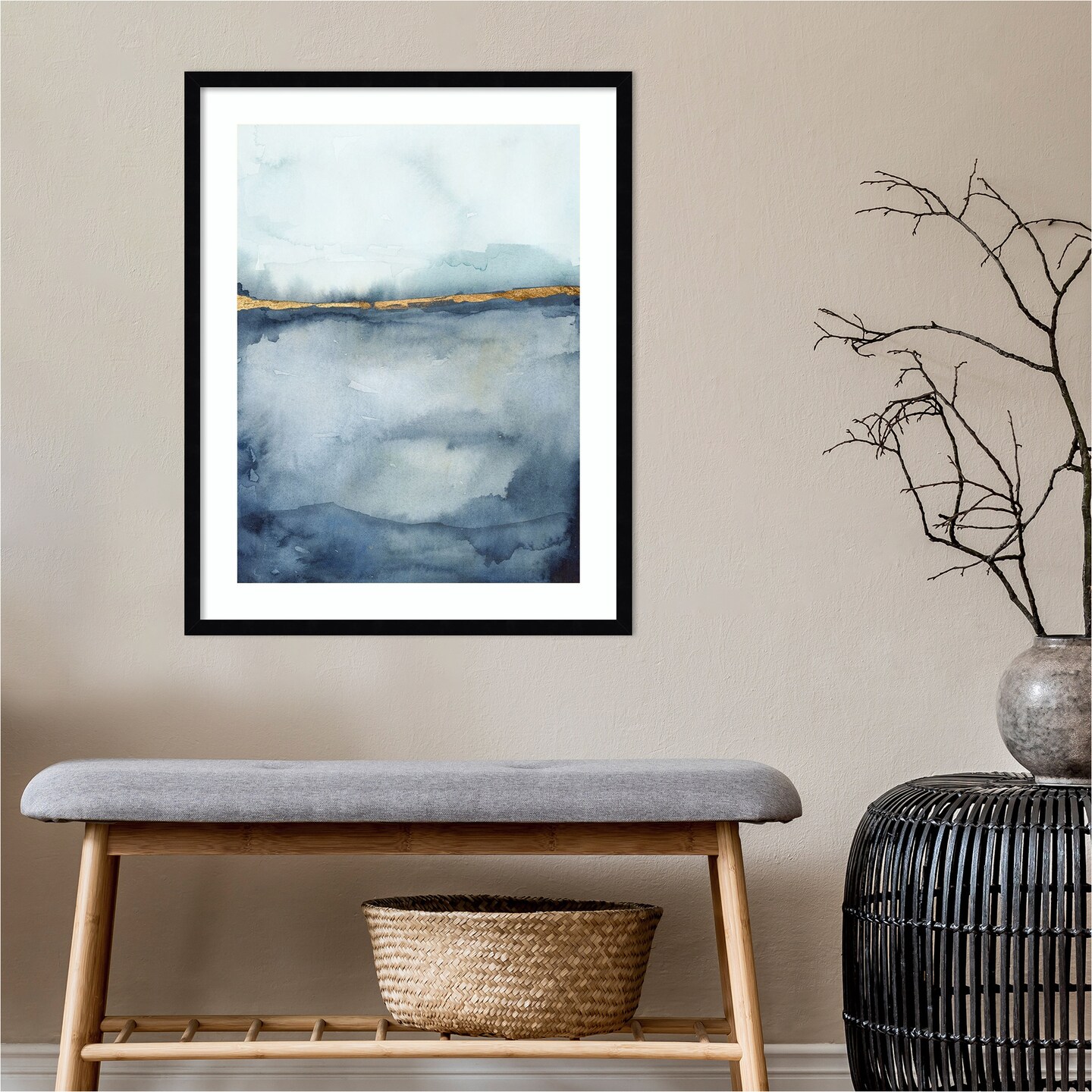 Coastal Horizon II by Victoria Borges Wood Framed Wall Art Print