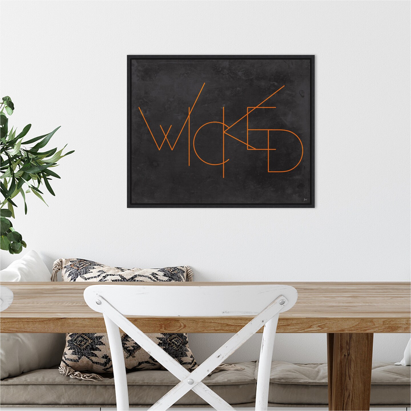 Haunted III Wicked by Jess Aiken 20-in. W x 16-in. H. Canvas Wall Art Print Framed in Black