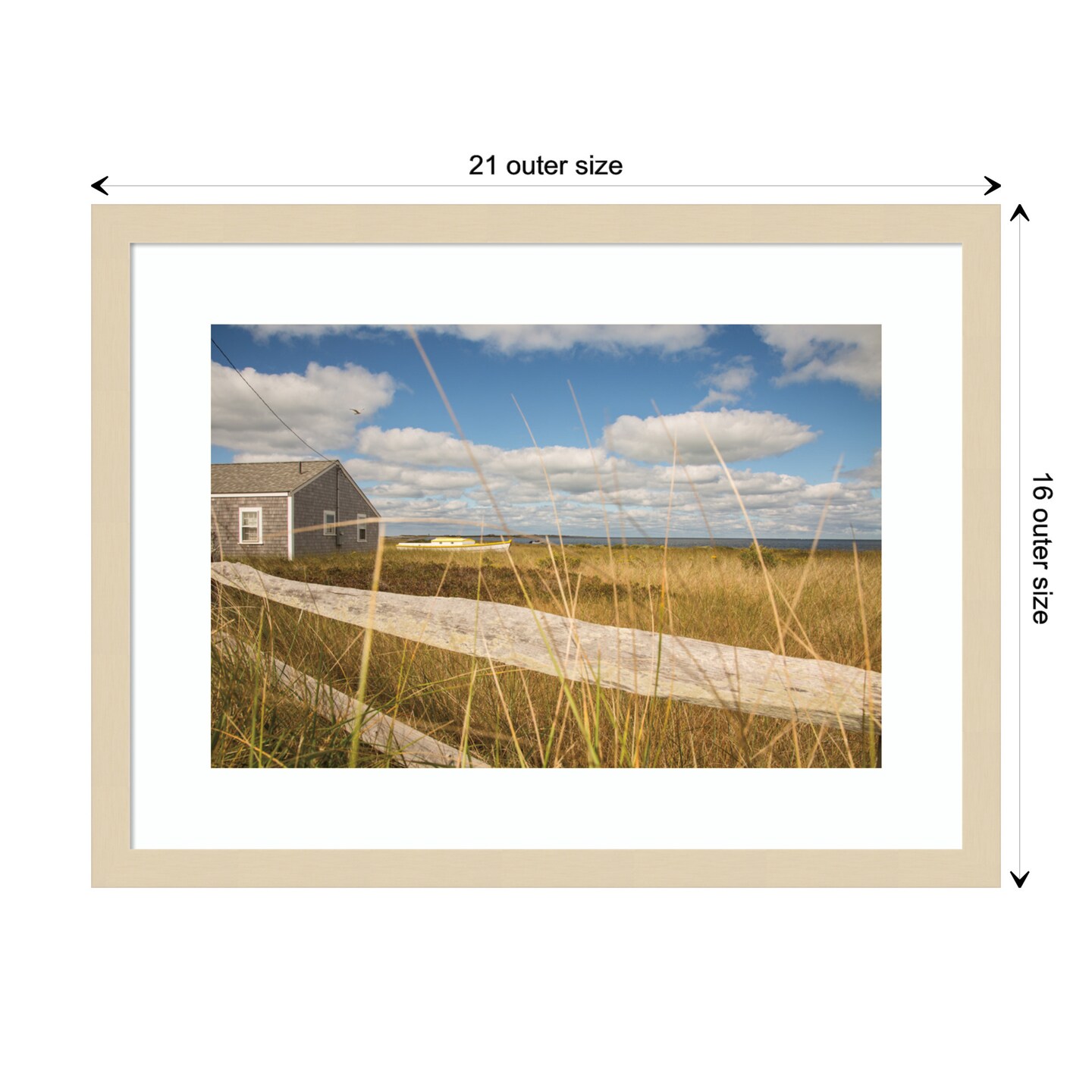 Beach Cottage by Aledanda Wood Framed Wall Art Print Michaels