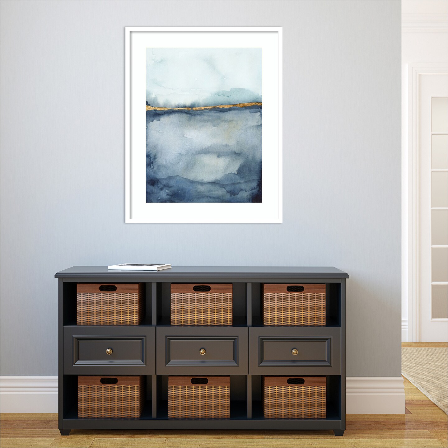 Coastal Horizon II by Victoria Borges Wood Framed Wall Art Print