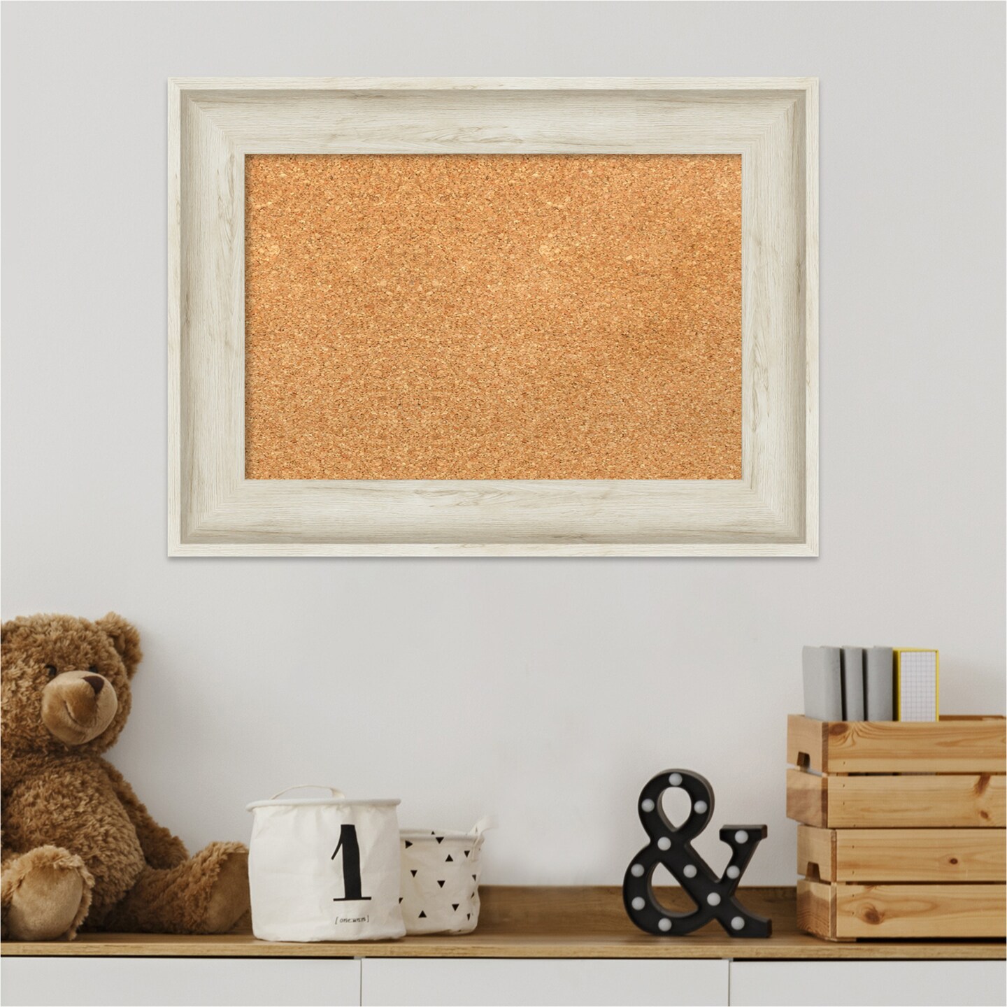 Cork Board, Regal Birch Cream Frame - Bulletin Board, Organization Board, Pin Board