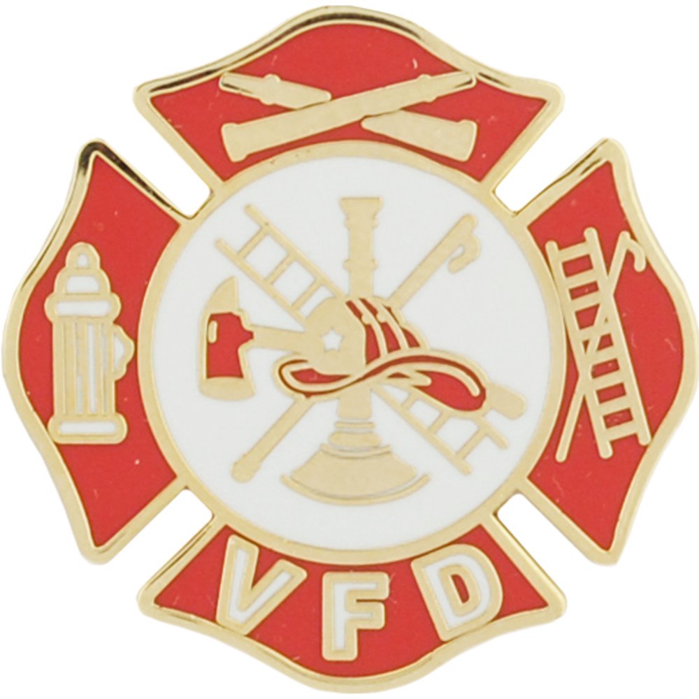 VFD Logo Pin Red 1&#x22;