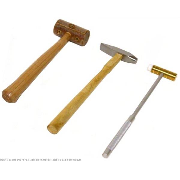 3 Jewelers Silversmith Hammers 3 tools