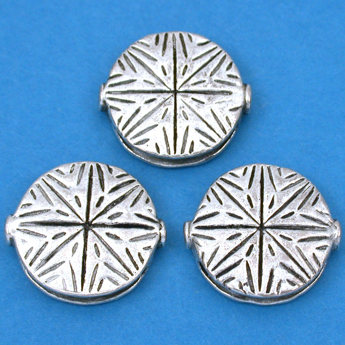 Fluted Star Beads Antique Silver Plated 19.5mm Approx 3 | Michaels