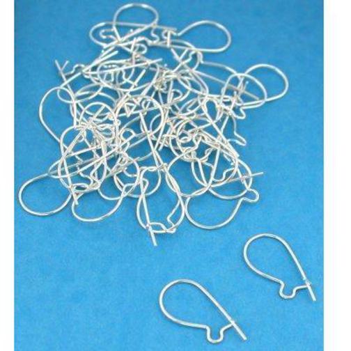 50 Earrings Kidney Wire Sterling Silver Hoop 25 Gauge