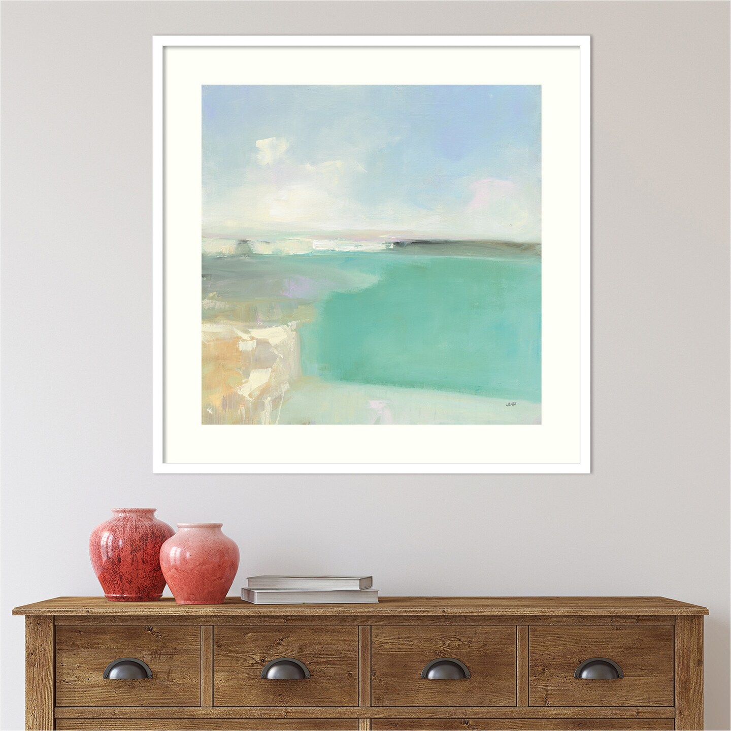 Summer Coastline by Julia Purinton Wood Framed Wall Art Print Framed Art Michaels
