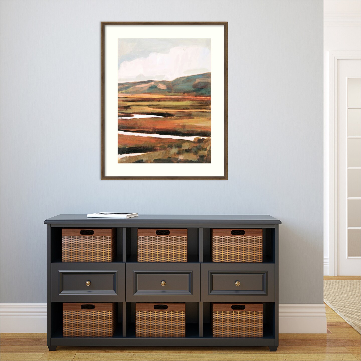 Mountain Field II by Victoria Borges Wood Framed Wall Art Print