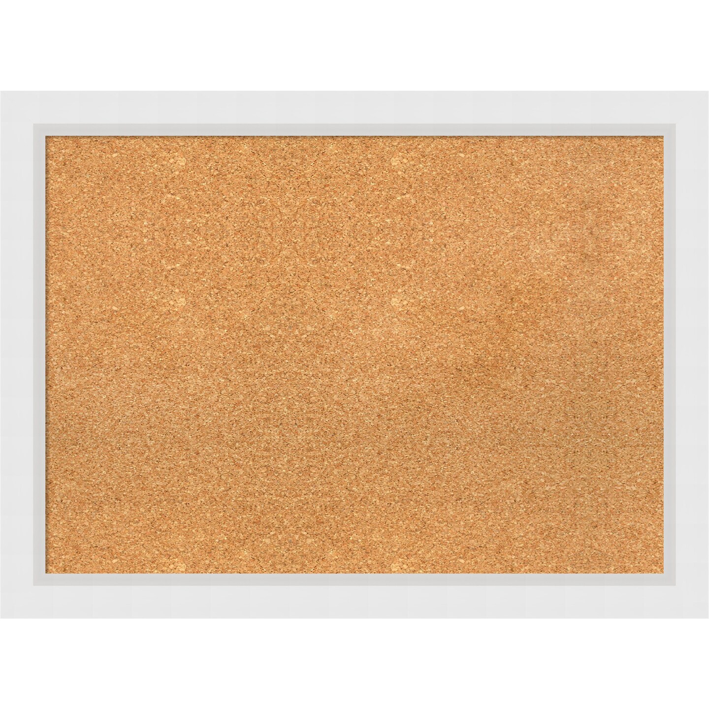 Cork Board, Blanco White Wood Frame - Bulletin Board, Organization Board, Pin Board
