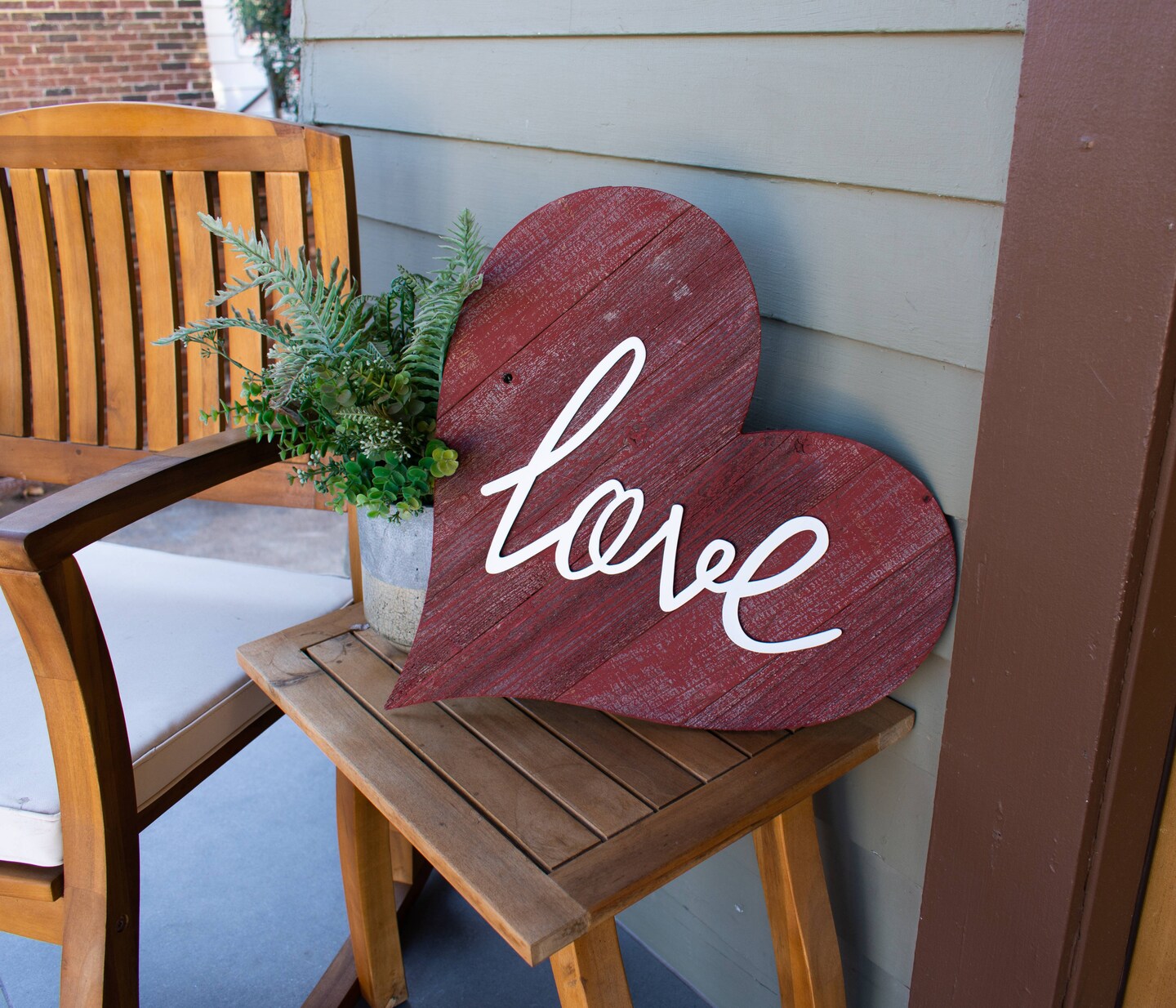 Rustic Farmhouse 18 in. Reclaimed Wood Heart