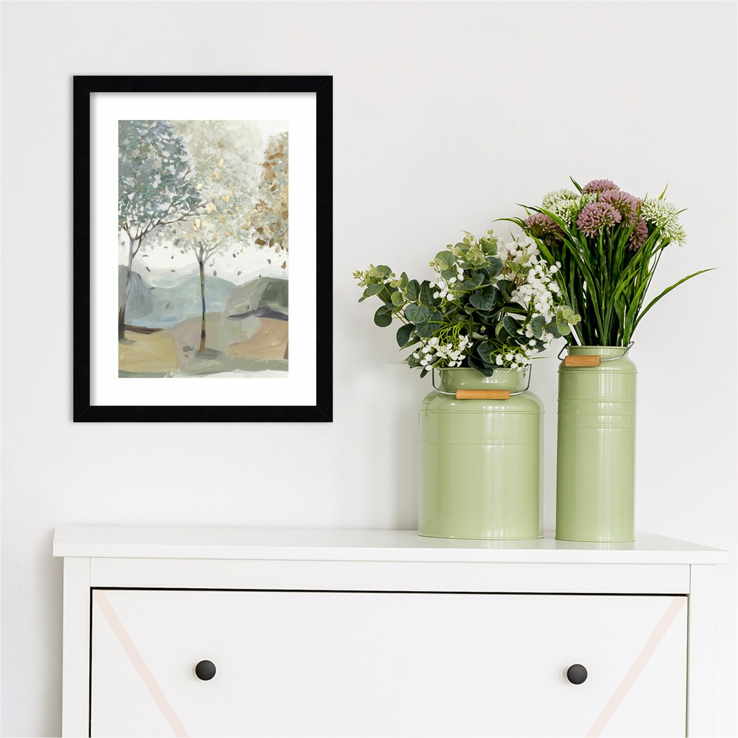 Breezy Landscape Trees III by Allison Pearce Wood Framed Wall Art Print