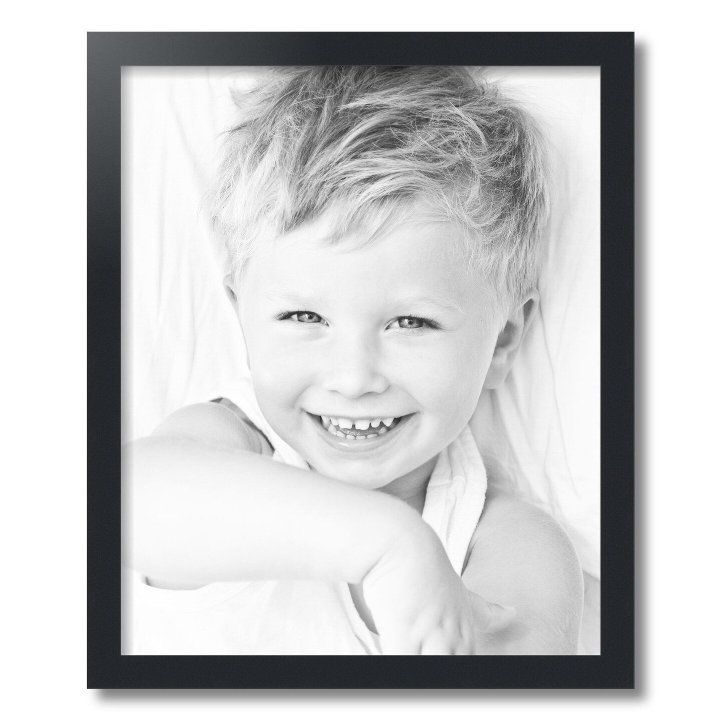 thumbnail interactive-video image 1 of ArtToFrames 18x22 Custom Picture Frame – Modern Black 1.25" Wide, Plexi Glass, USA Made 1 of 3