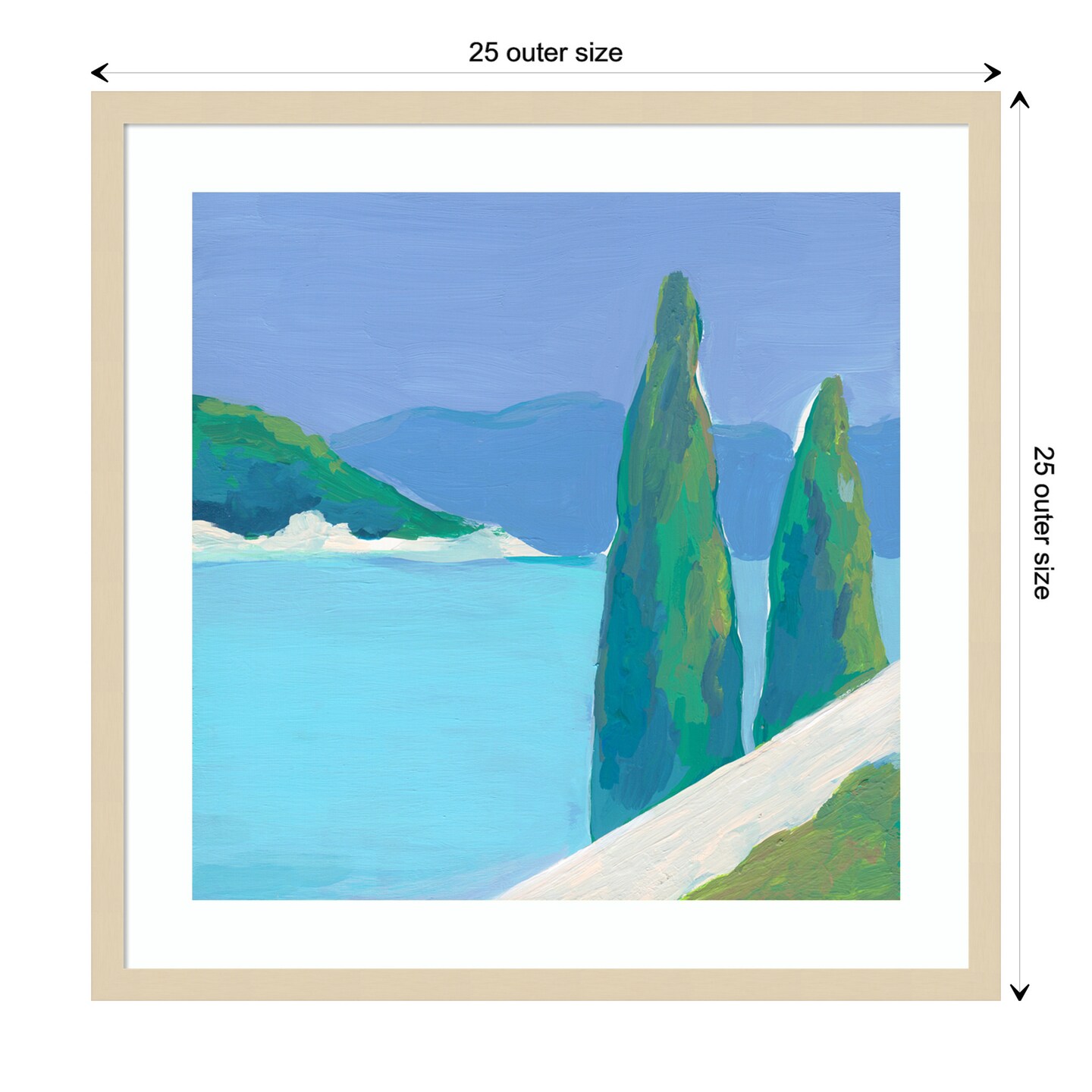 From the Island by Kate Aurelia Holloway Wood Framed Wall Art Print