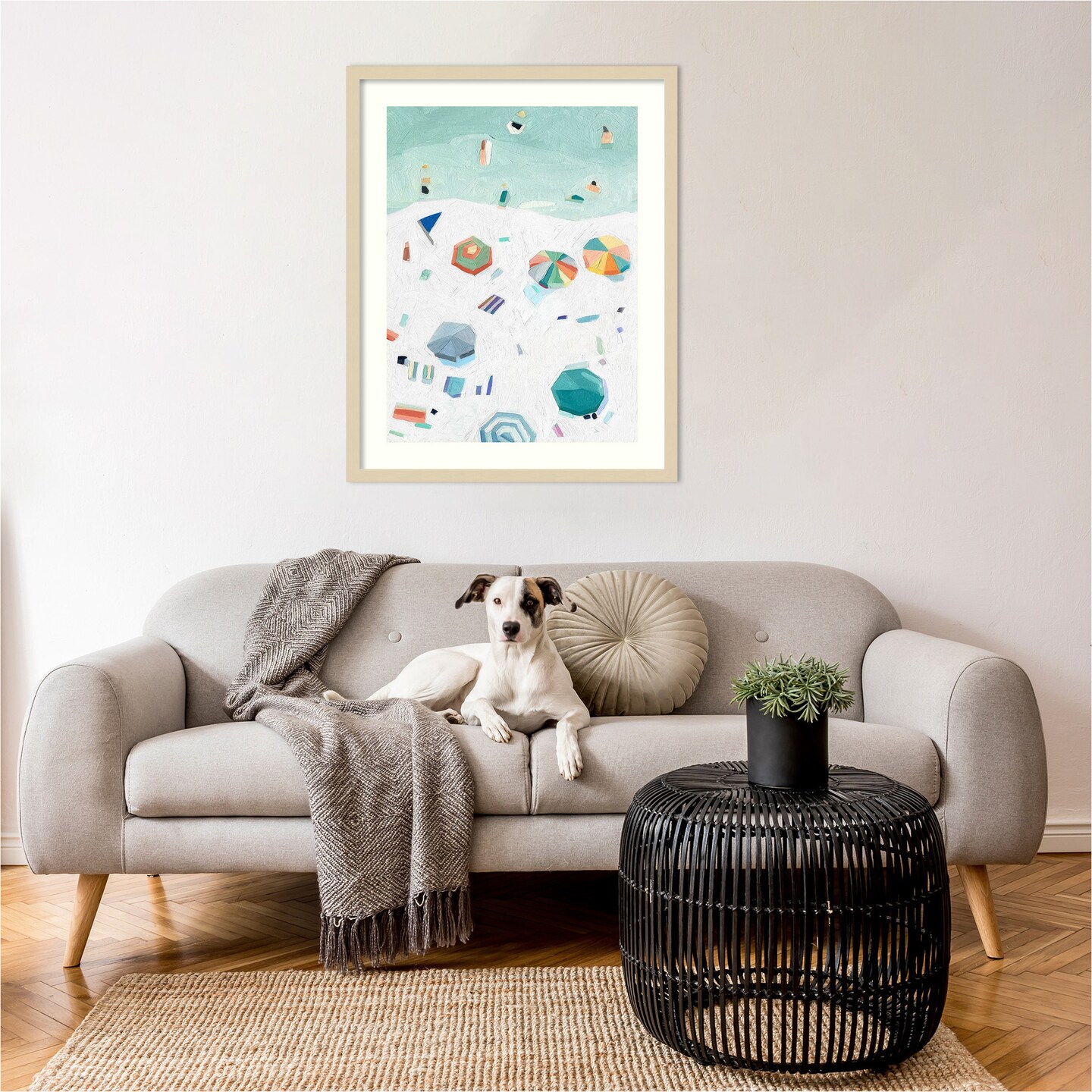Beach Vista II by Emma Scarvey Wood Framed Wall Art Print