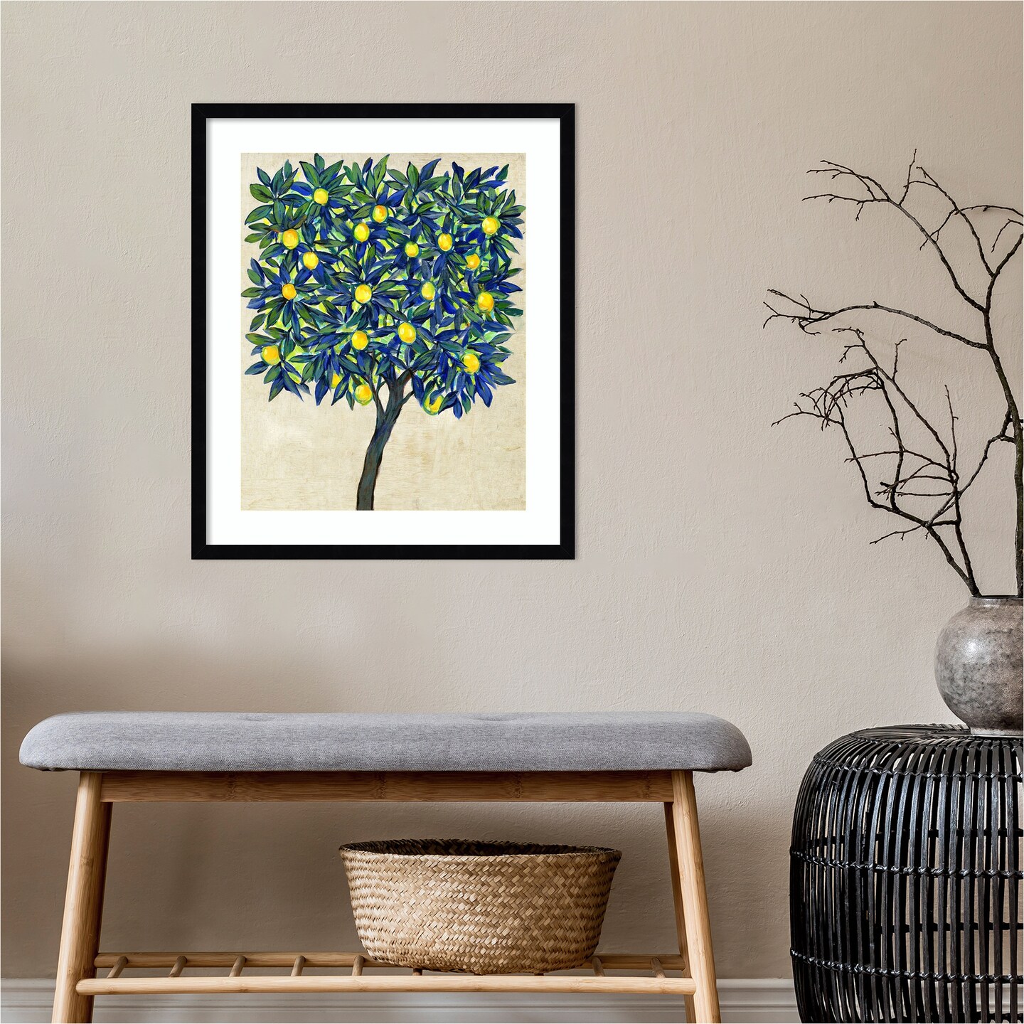 Lemon Tree Composition II by Tim O&#x27;Toole Wood Framed Wall Art Print