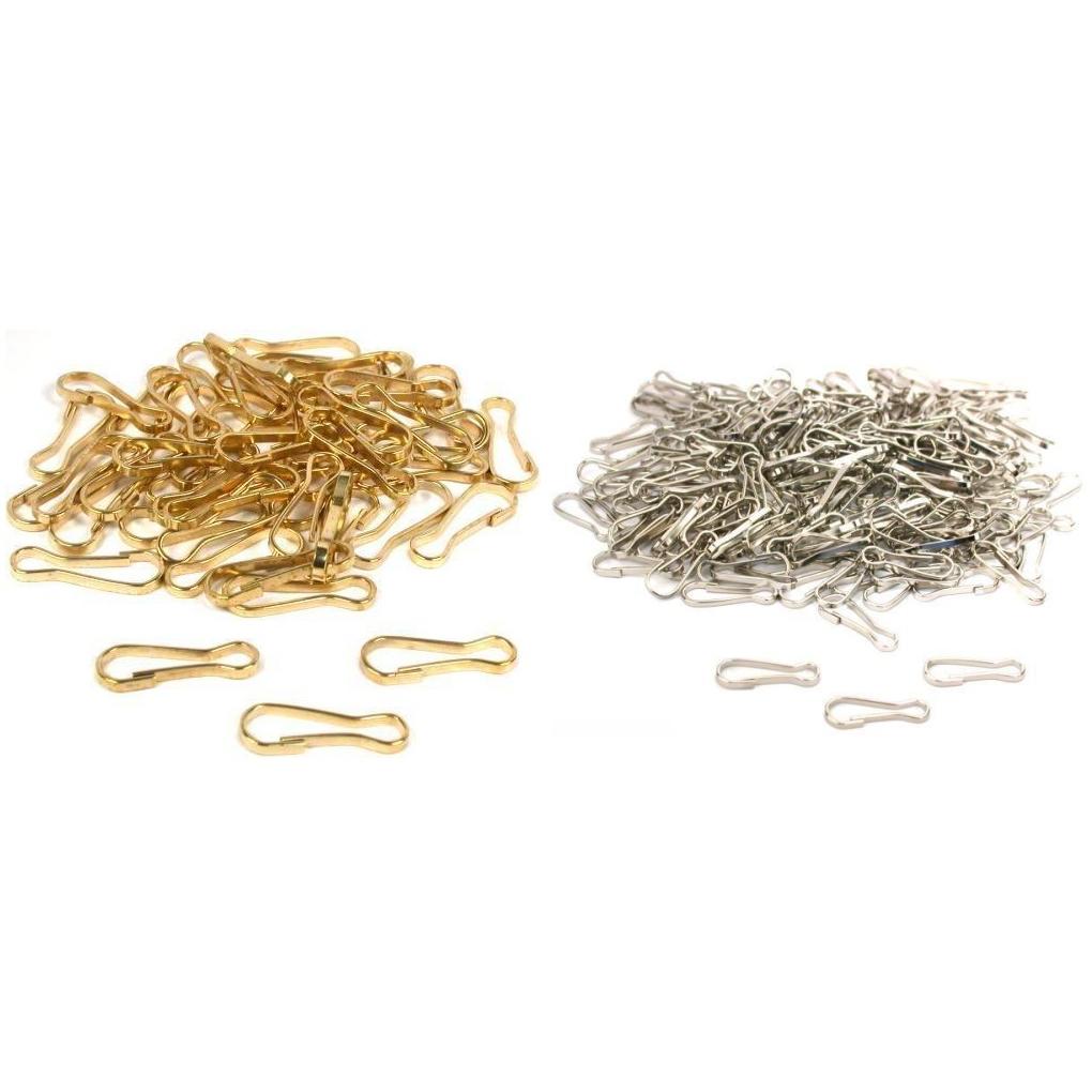 Gold &#x26; Nickel Plated Lanyard Hooks Key Chain Craft Jewelry Findings Kit 400 Pcs