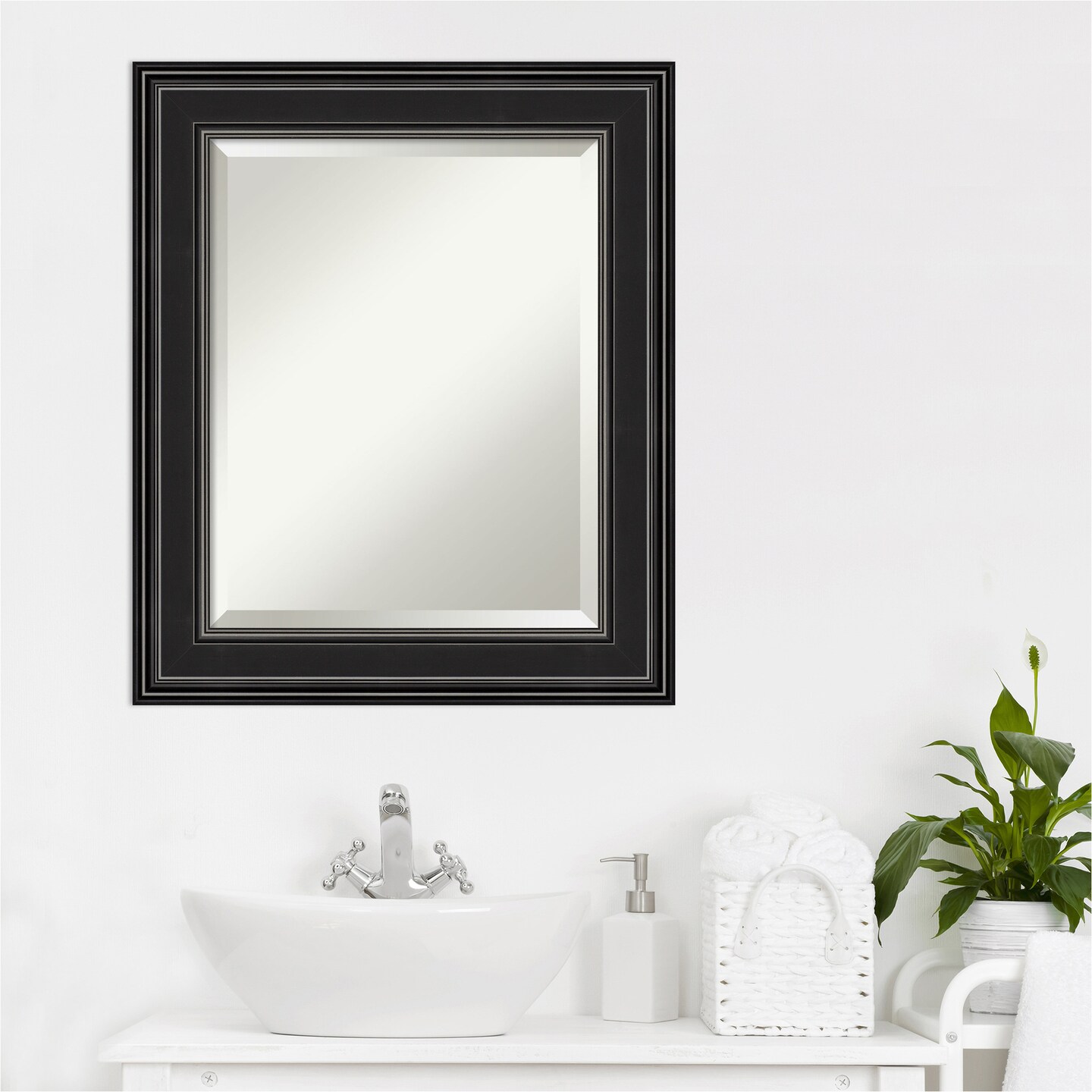 Beveled Bathroom Wall Mirror, Ridge Frame | Mirrors | Michaels