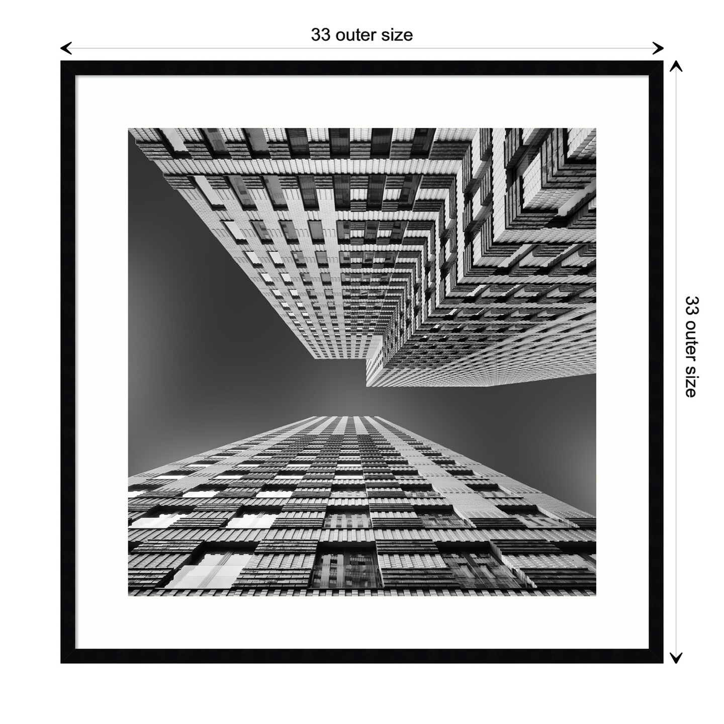 Symphony Skyscraper by Jeroen van de Wood Framed Wall Art Print
