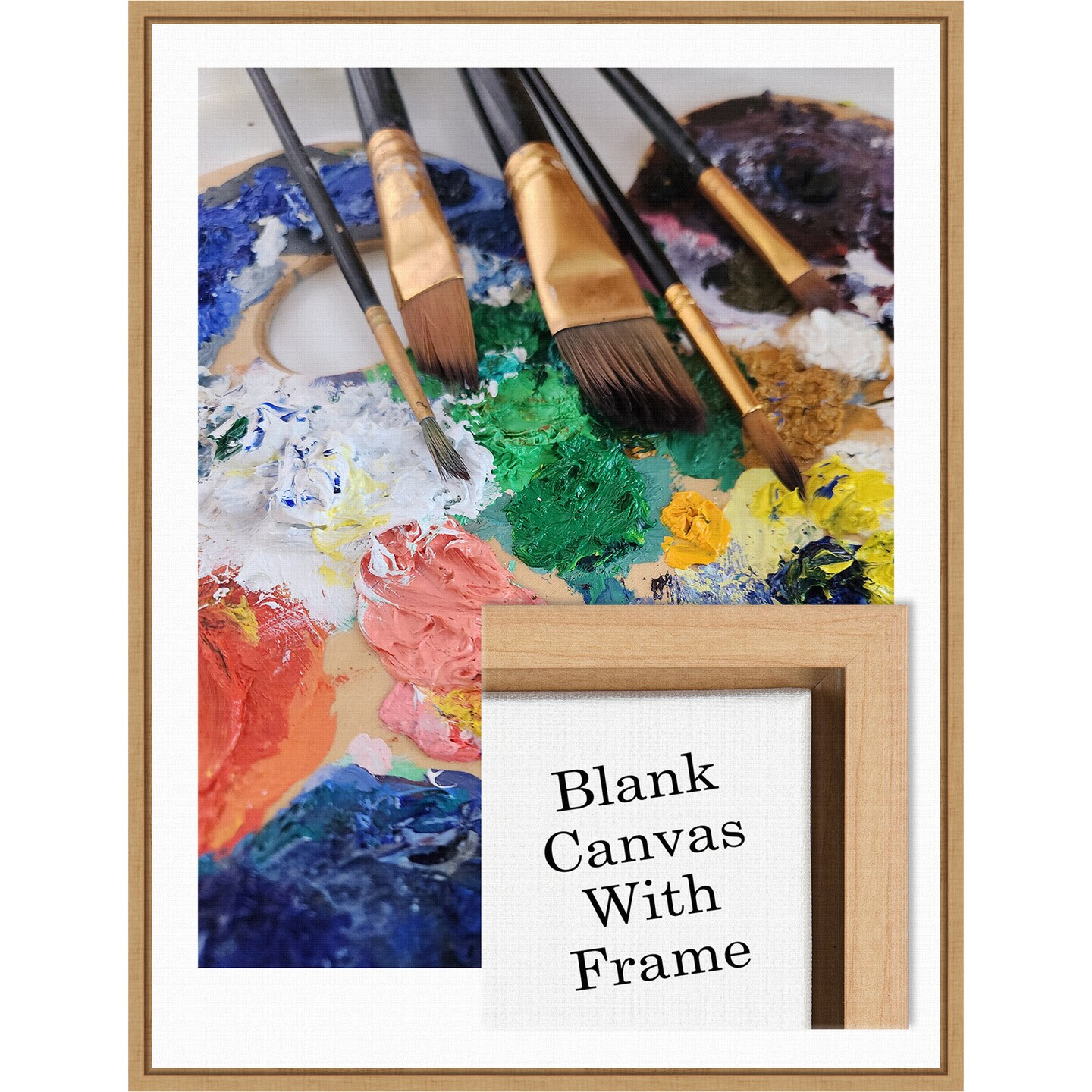 Framed Blank White Canvas for DIY Artwork, Crafts and Painting