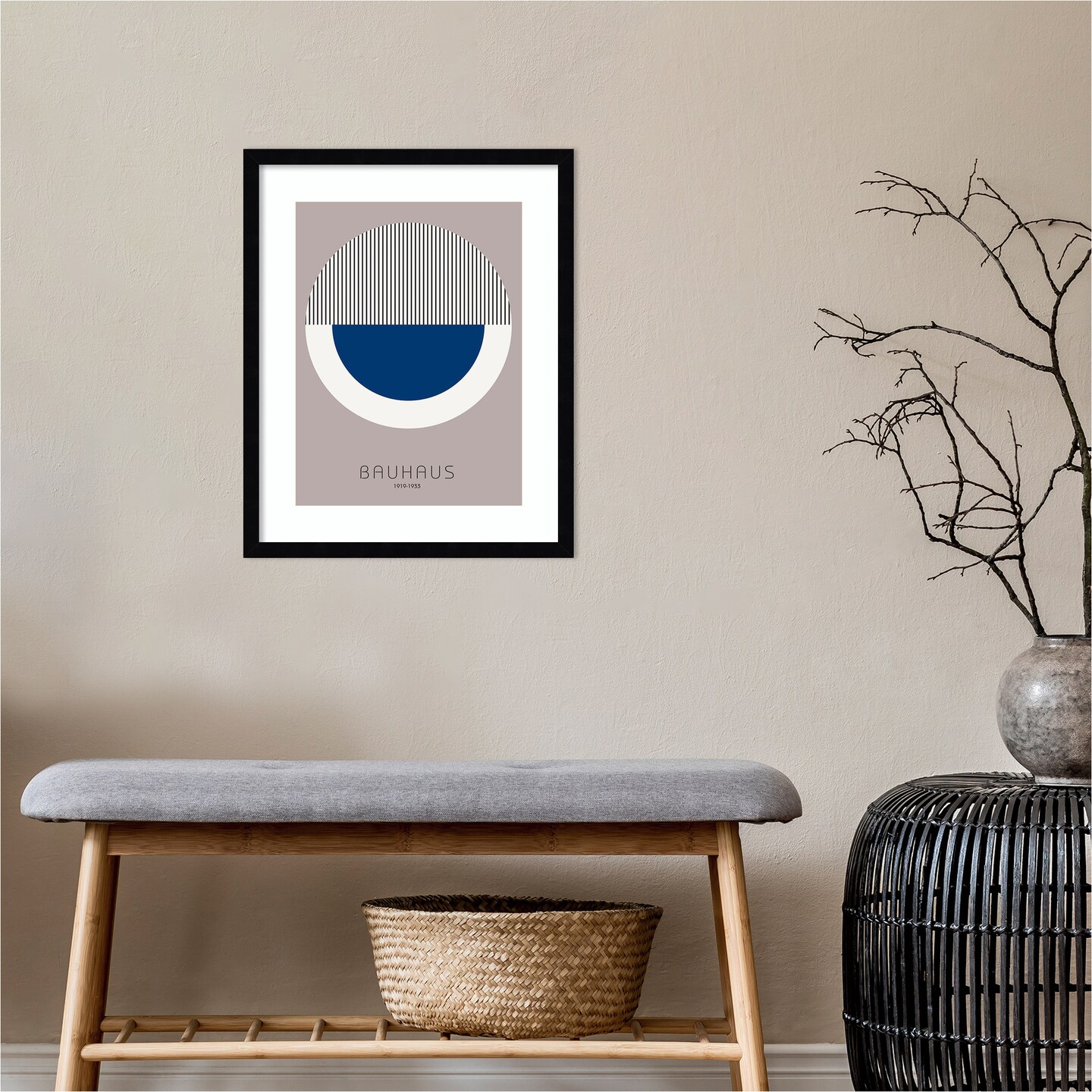 Bauhaus 7 by Design Fabrikken Wood Framed Wall Art Print