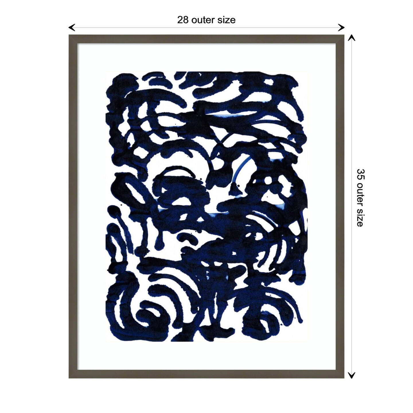 Indigo Swirls II by Jodi Fuchs Wood Framed Wall Art Print Framed Art Michaels